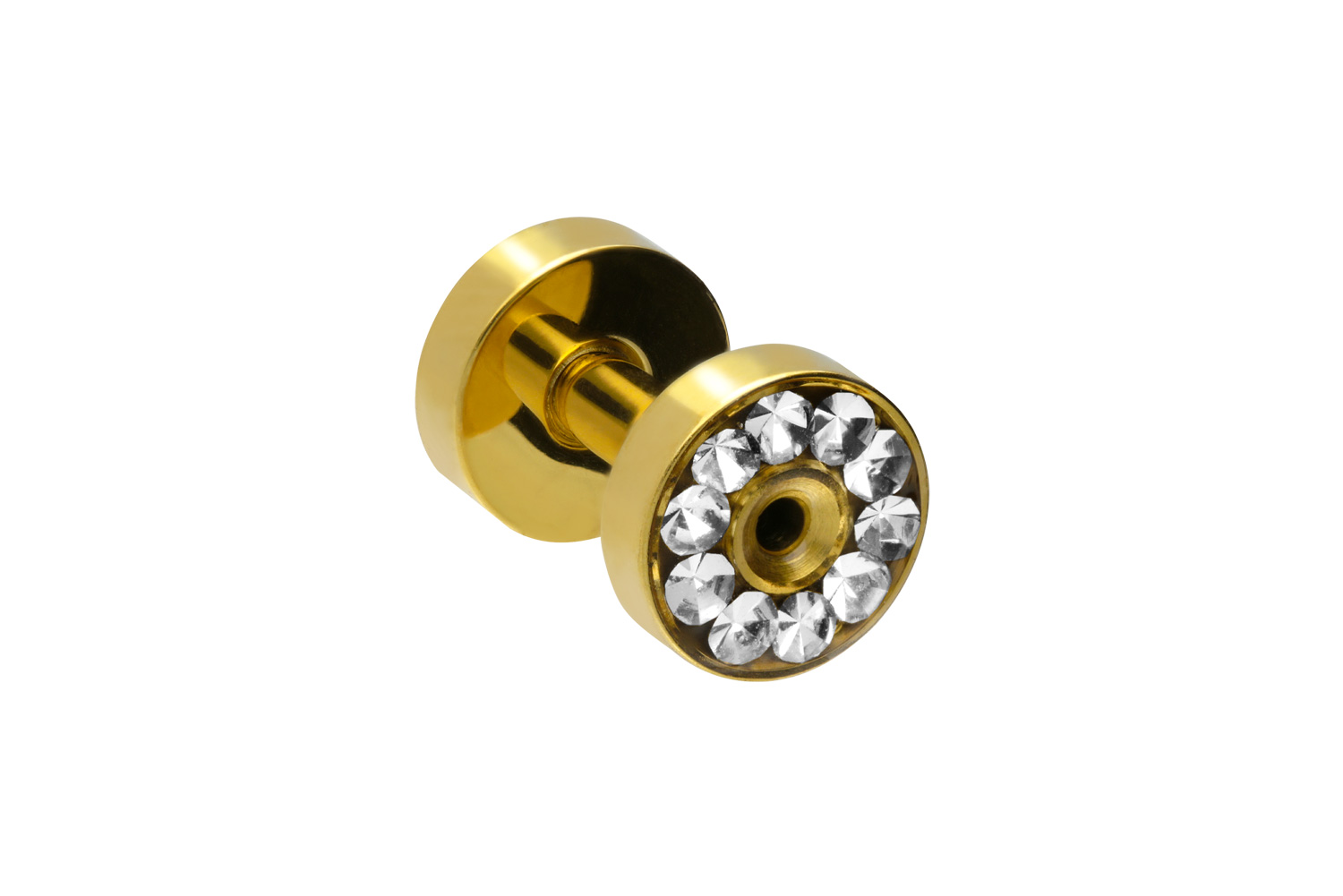 Chirurgenstahl Tunnel KRISTALLRAND EPOXY von Piercingline